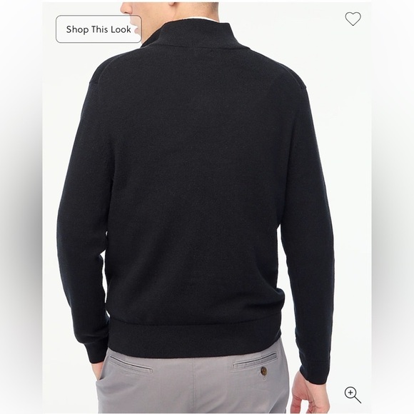 J crew black Cotton half-zip sweater - Picture 3 of 5